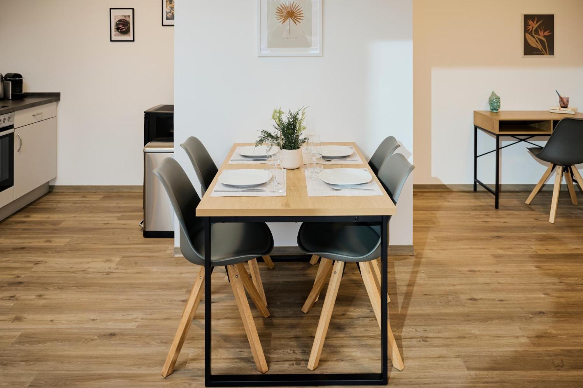 Moderne Apartments Mit Highspeed-Wlan Und Gratis-Tiefgarage Ihr Perfekter Rueckzugsort Nahe Dem Zentrum Und Der Therme I Barrierearm Bad Kissingen Exterior foto